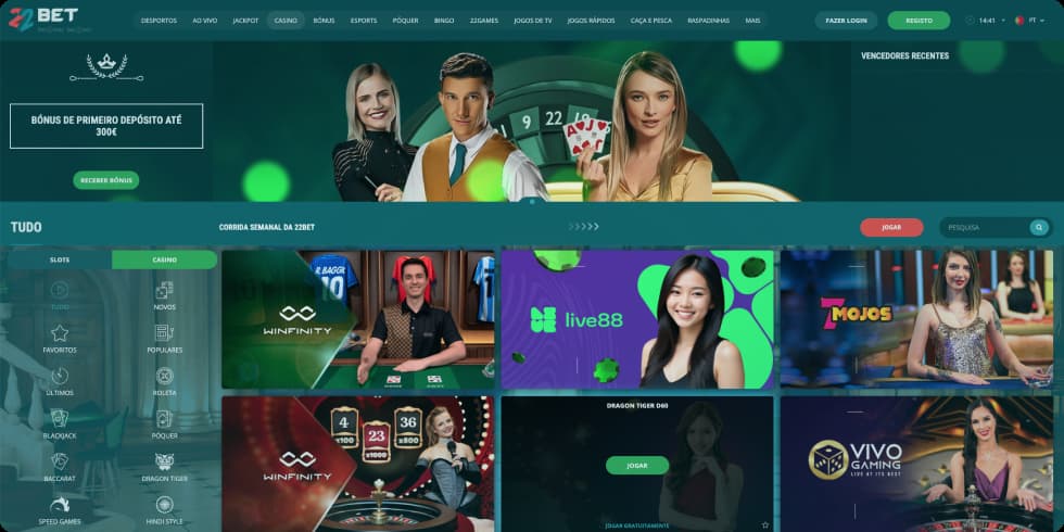 22Bet Dealers ao Vivo